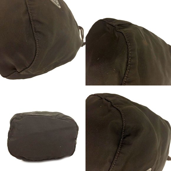 PRADA Logo Plate Nylon Drawstring Cosmetic Pouch Bag - Picture 7 of 8